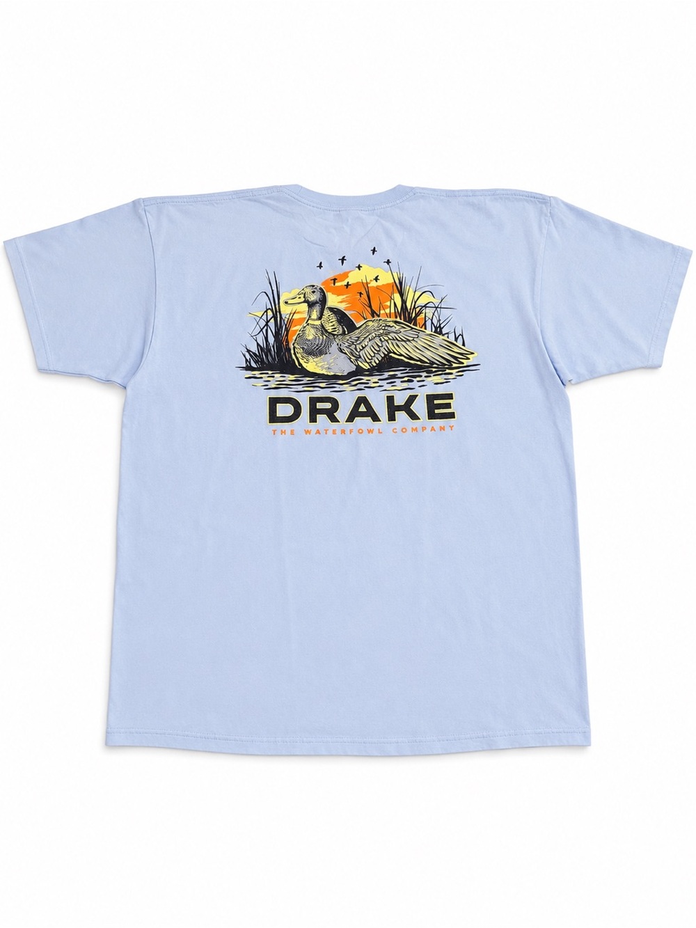 Drake Waterfowl Duck Graphic T-Shirt Light Blue Men’s XL